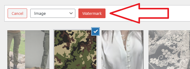Apply watermark confirmation button for bulk processing